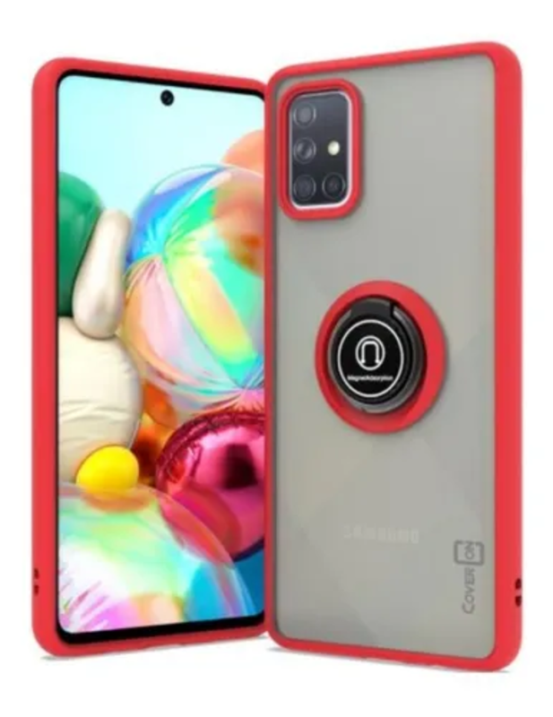 图片 FUNDA TRANSPARTENTE CON ANILLO MAGNETICO Y BORDE COLOR PARA IPHONE X/ XS