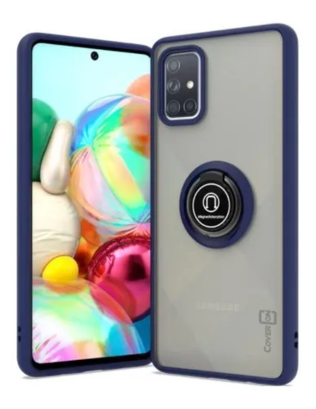 图片 FUNDA TRANSPARTENTE CON ANILLO MAGNETICO Y BORDE COLOR PARA XIAOMI REDMI NOTE 9