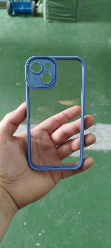 图片 FUNDA TRANSPARENTE (PROTECTOR DE ALUMINIO CON BRILLANTINA PARA CAMARA) PARA IPHONE 12 PRO