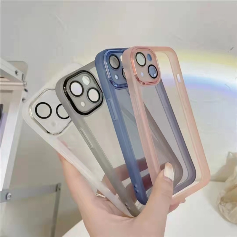 图片 FUNDA TRANSPARENTE CON MARCO DE CAMARA METALIZADO PARA IPHONE 14