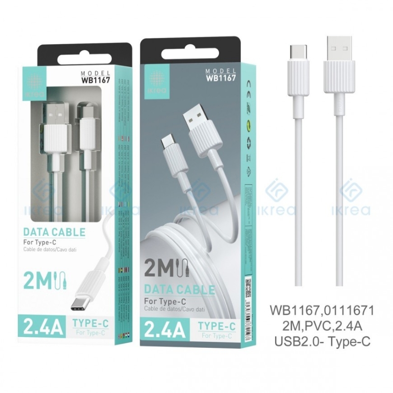 图片 IKREA WB1167 CABLE DE DATOS TYPE-C 2.4A 2M