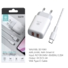 图片 CARCADOR 2 PUERTO CON SMART 1C CABLE TYPE-C 2.4A WA0199 BLANCO